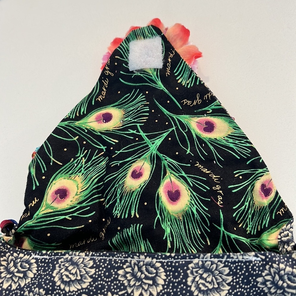 NWT vintage Square-shaped with tassels Handmade Hand-beaded in Aspen CO ROSETTES - Picture 12 of 15